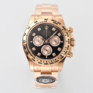 Clean Factory Rolex Daytona 126505 Diamond Dial Replica – Rose Gold (4131 Movement)