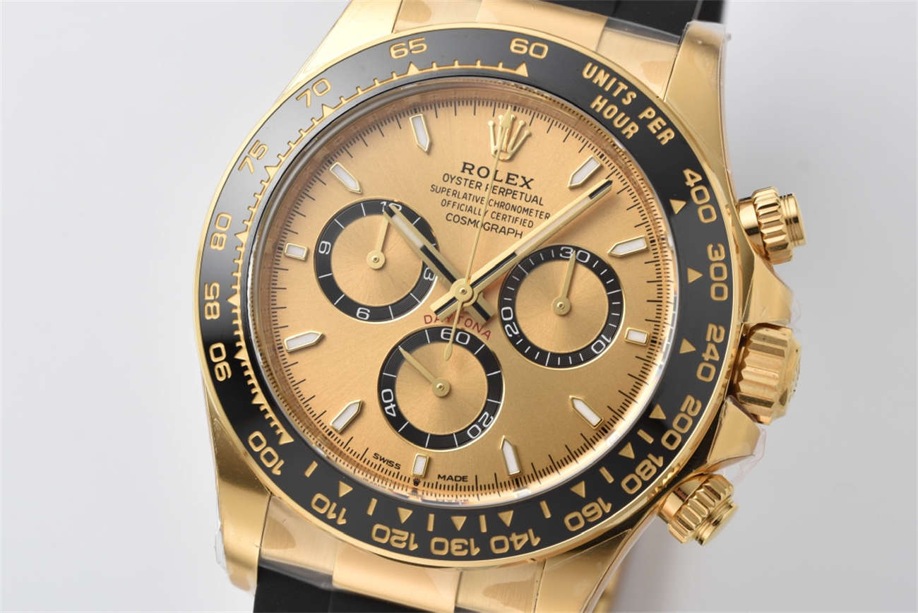 Rolex Daytona 126518LN Replica – 18K Yellow Gold Oysterflex Chronograph - Image 2