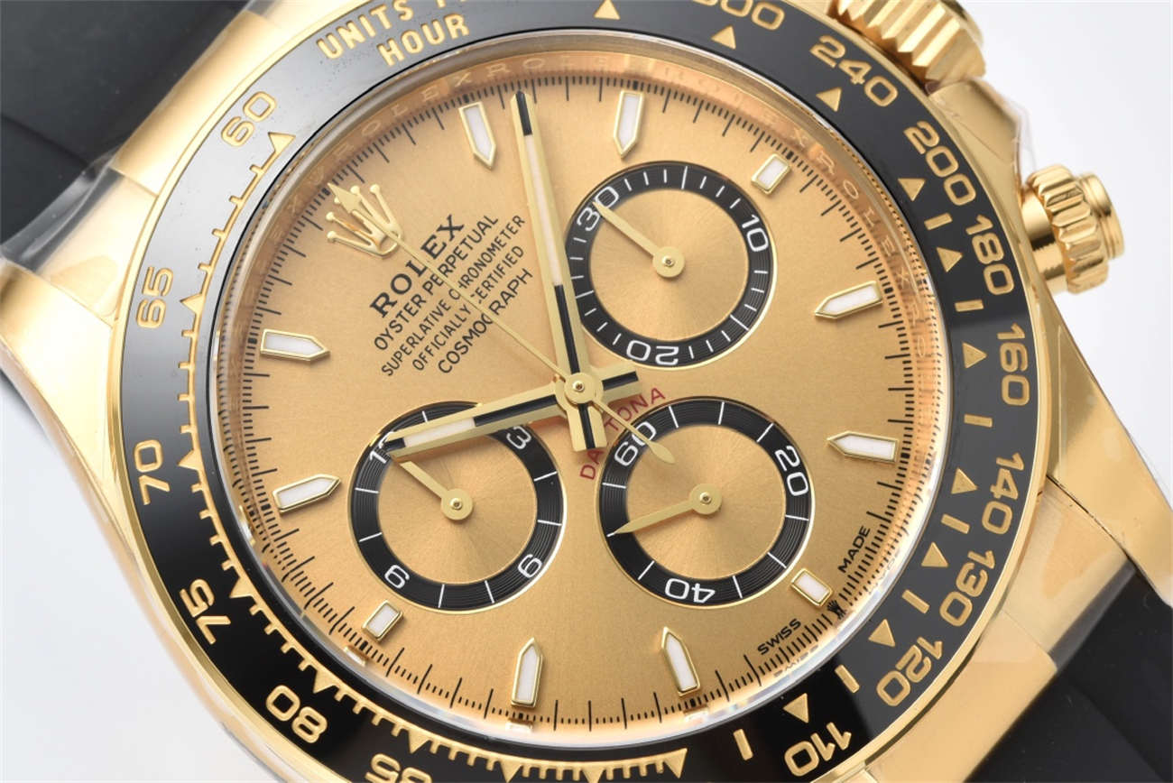 Rolex Daytona 126518LN Replica – 18K Yellow Gold Oysterflex Chronograph - Image 3