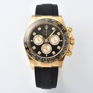 Rolex Daytona Black Dial Replica – Clean Factory 18K Gold Chronograph