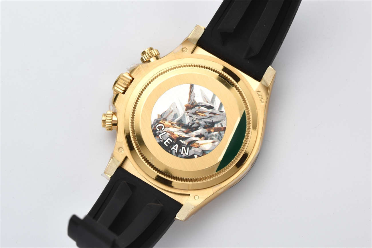 Rolex Daytona Black Dial Replica – Clean Factory 18K Gold Chronograph - Image 9
