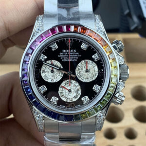 Rolex Daytona Rainbow Replica 116599 RBOW – ZF Factory White Gold 4130 Movement