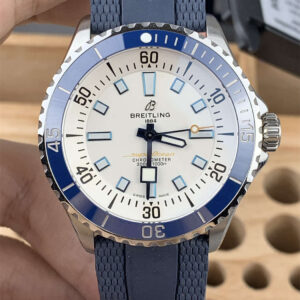 Breitling Superocean Blue Bezel Replica – White Dial | BLS Factory