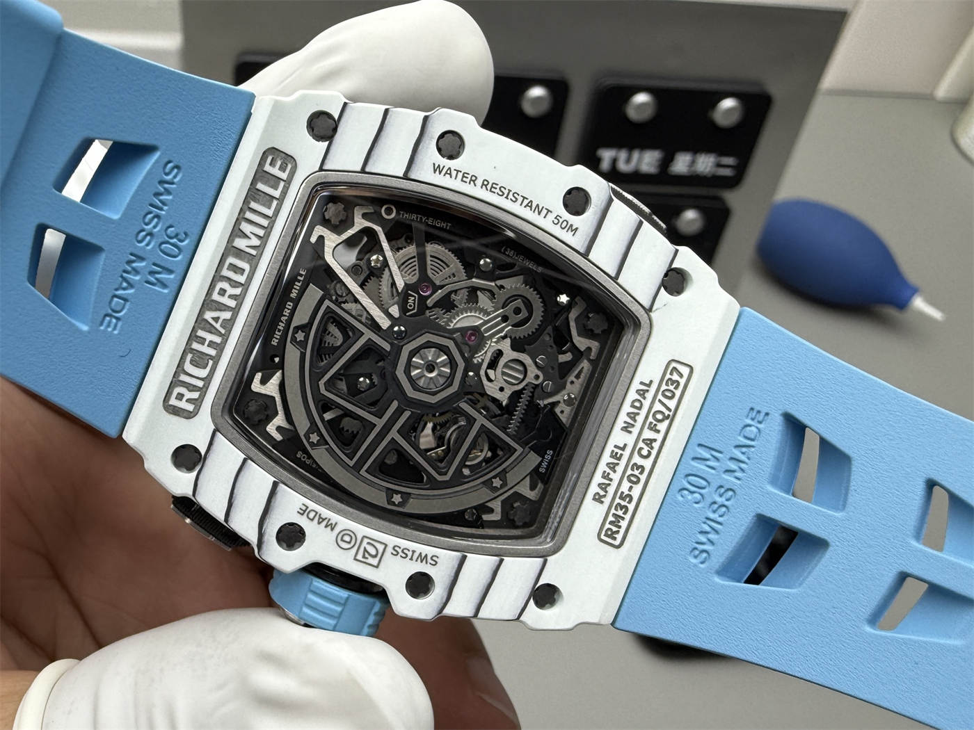 Richard Mille RM35-03 Replica – N1 Factory White Quartz TPT 43mm - Image 6