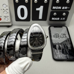 Bvlgari Serpenti 102803 Replica – Black Diamond Ceramic Watch