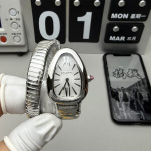 Bvlgari Serpenti 101828 Replica – White Dial Steel Ladies Watch