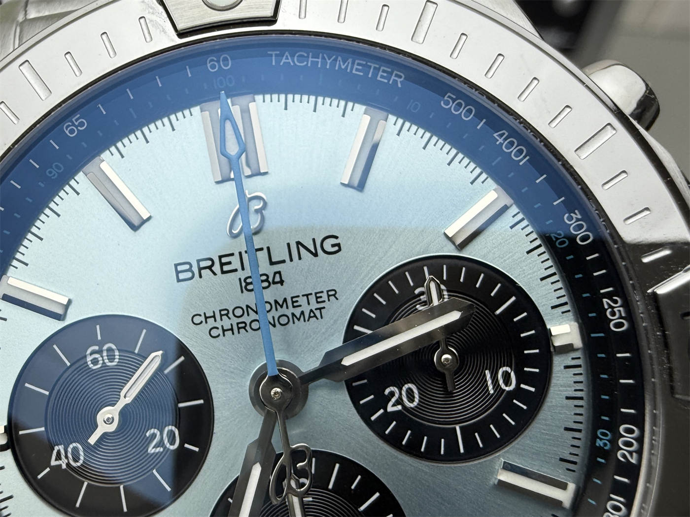 Breitling Chronomat 42 Replica – Blue Dial Steel Bracelet Automatic Watch - Image 5