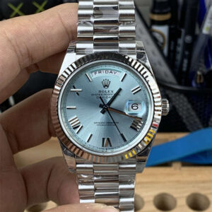 VS Factory Platinum Day-Date Ice Blue Dial Replica 40mm – Heavy Weight President Watch