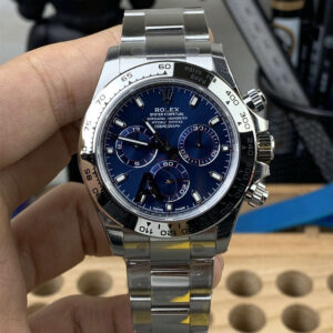 VS Factory White Gold Daytona Heavy Weight Replica 40mm – Blue Dial, 4130 Clone, 184g