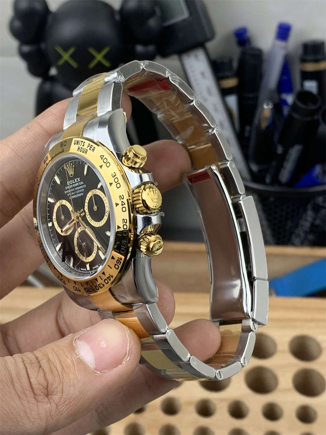 VSF Daytona Two Tone Black Dial Replica – Rolex 126503 - Image 3