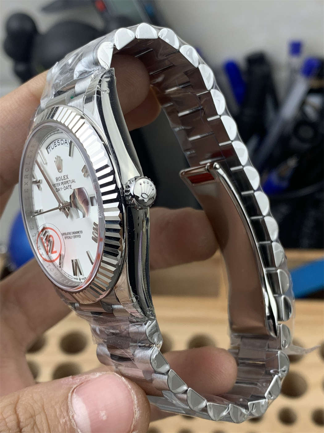 VSF Tungsten Day-Date 40 White Roman – 228239 White Gold (182g Weighted) - Image 3