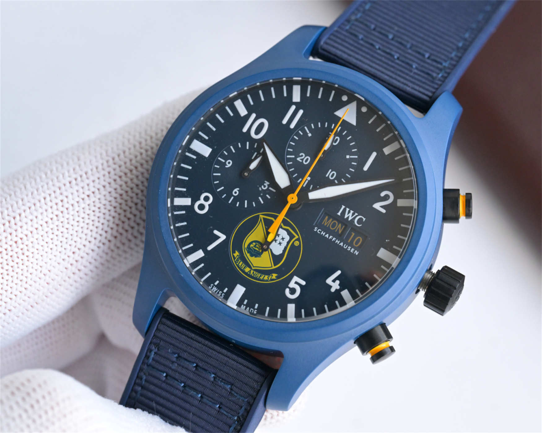 ZF IWC Royal Maces Replica | V3 Blue Ceramic & Blue Dial IW389109