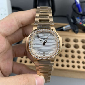 Patek Philippe 7118 Replica | 3K Factory Ladies Nautilus in Rose Gold & Diamonds