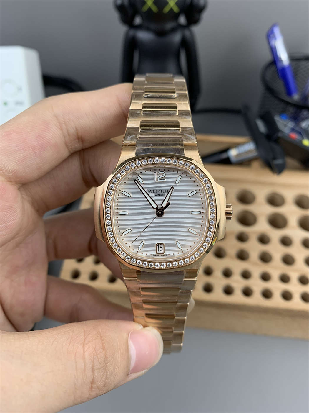 Patek Philippe 7118 Replica | 3K Factory Ladies Nautilus in Rose Gold & Diamonds