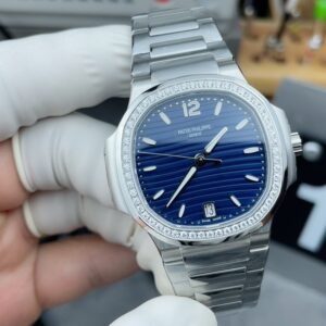 Patek Nautilus 7118 Diamond Replica – Blue Dial Luxury Ladies Nautilus